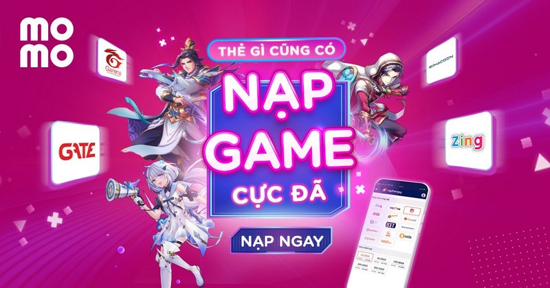 Các bước nạp tiền 68 Game Bài qua Momo