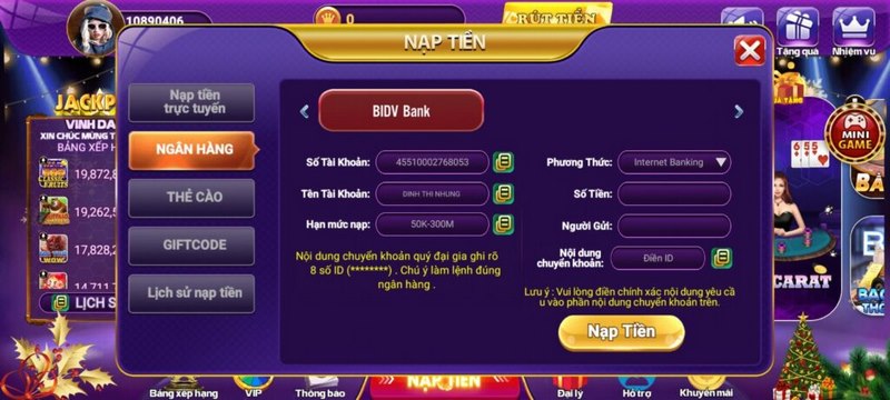 Những ưu điểm khi nạp tiền tại 68 Game Bài