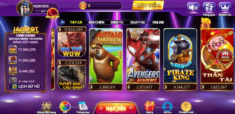 Avenger tựa game nổ hũ đổi thưởng hấp dẫn