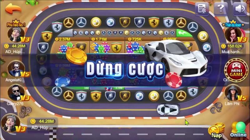 Truy cập vào cổng game Siêu xe