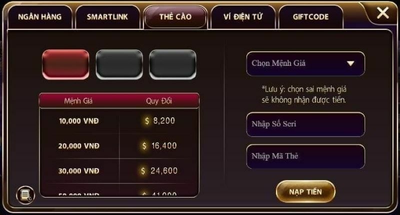 Cách nạp tiền Roll Vip từ A đến Z cho bạn